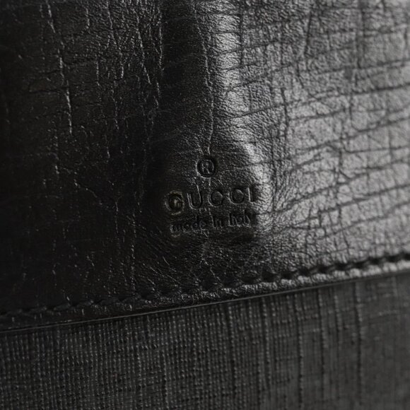 GUCCI GG Supreme Waist bag PVC Black Silver 161833 Auth 146624V - Picture 10 of 16